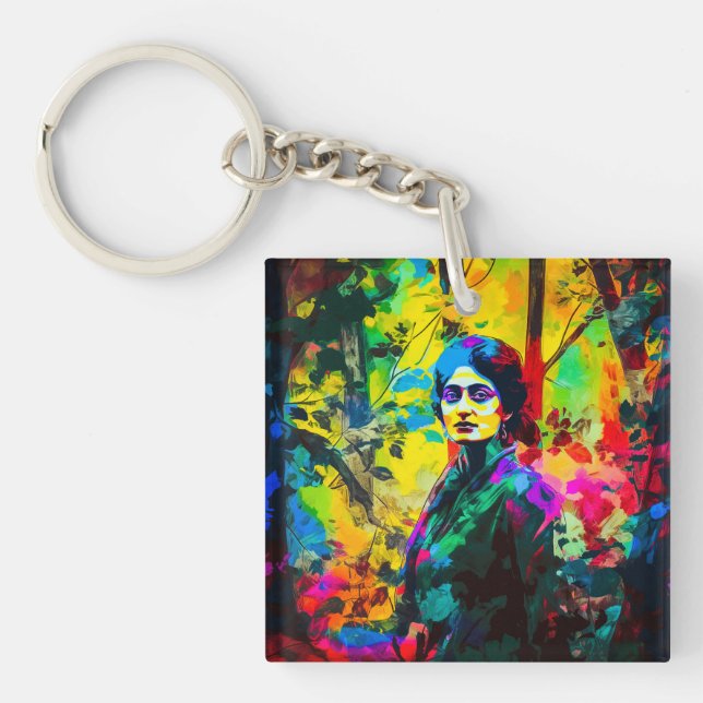 Vibrant Autumn Beauty  Key Ring (Front)
