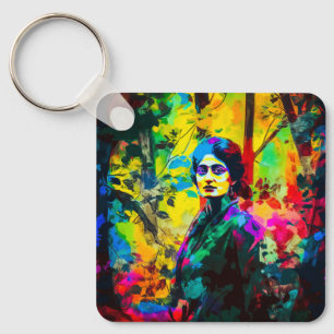 Vibrant Autumn Beauty  Key Ring