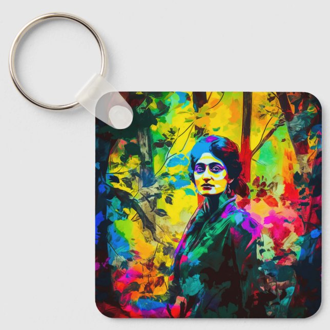 Vibrant Autumn Beauty  Key Ring (Front)