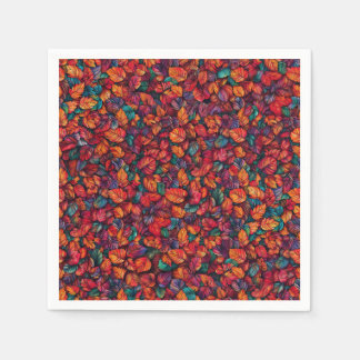 Vibrant Autumn Leaves Napkin