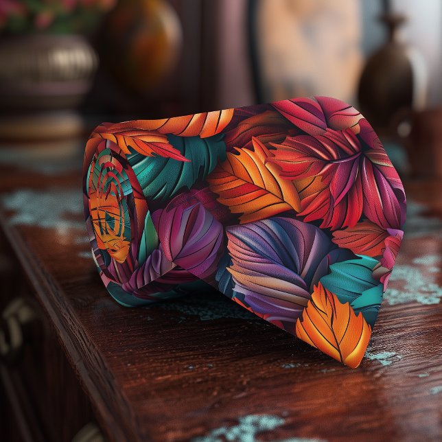 Vibrant Autumn Leaves Tie (Creator Uploaded)