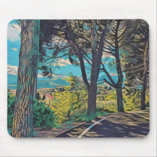 Vibrant Autumn Path mousepad