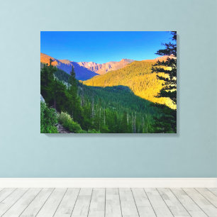 Vibrant Autumn Sunset in Purples Greens Golds Canvas Print