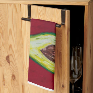 Vibrant Avocado Still Life Art – Modern Tea Towel