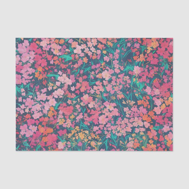 Vibrant Azalea Floral Tissue Paper (Front)