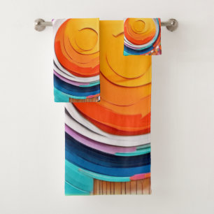 Vibrant Badaist Art Colours Bath Towel Set