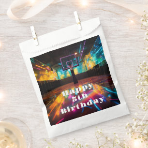 Vibrant Basketball Party Favour Bag