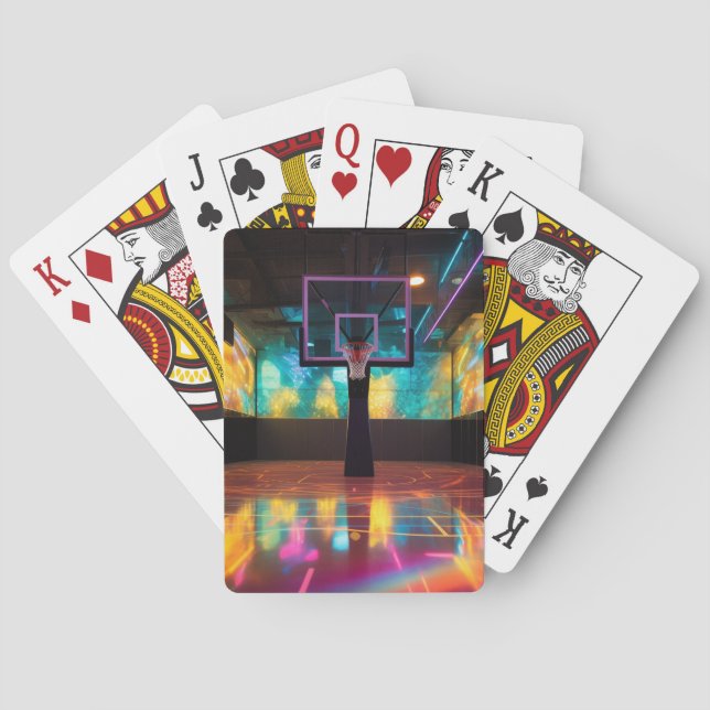 Vibrant  Basketball  Playing Cards (Back)