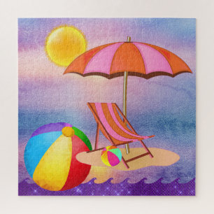 Vibrant Beach Jigsaw Puzzle