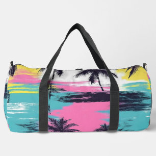 Vibrant Beach Sunset Duffle Bag