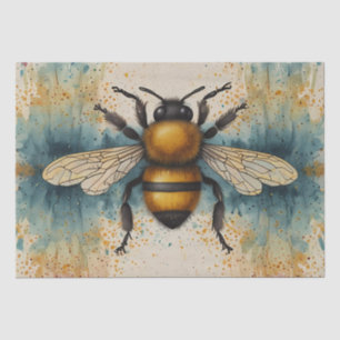 Vibrant Bee Watercolour Pattern Tissue Paper