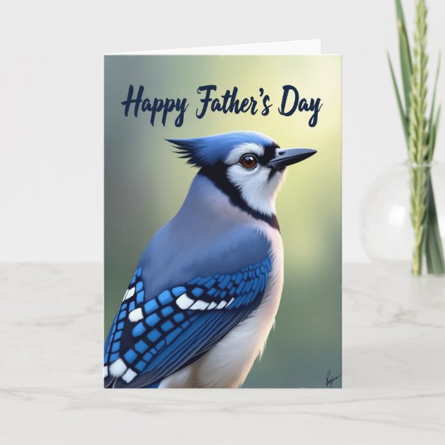 Vibrant Bird Fathers Day Card (Front)