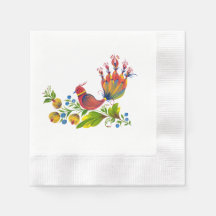 Vibrant Bird of Happiness Napkin