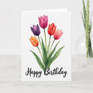 Vibrant Birthday Bouquet Card