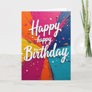 Vibrant Birthday Burst Card