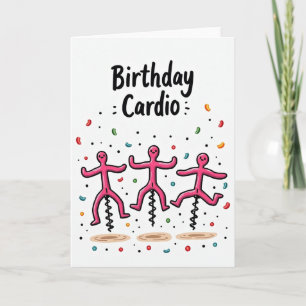 Vibrant Birthday Cardio Card