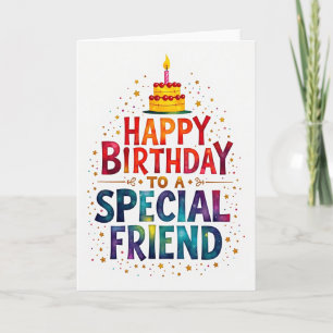 Vibrant Birthday Friend Card