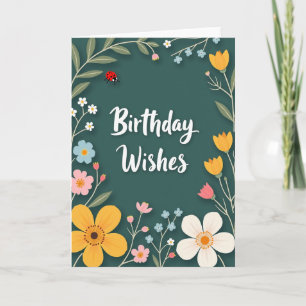Vibrant Birthday Garden Card