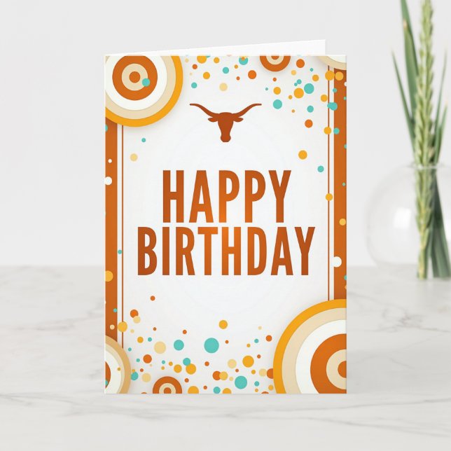 Vibrant Birthday Horned Card (Front)