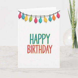 Vibrant Birthday Lights Card