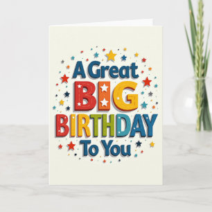 Vibrant Block Birthday Card