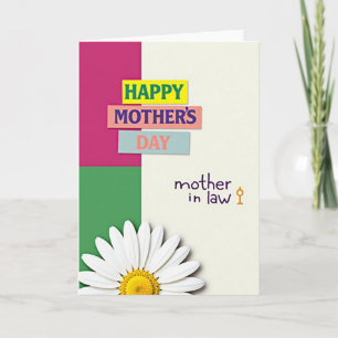 Vibrant Block Mothers Day Card