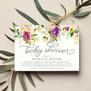 Vibrant Bloom Baby Shower Invitation