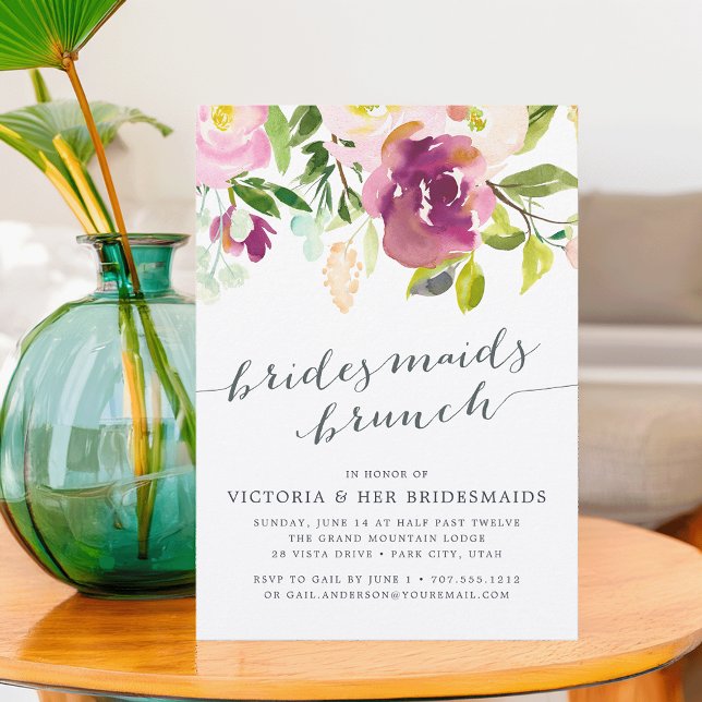 Vibrant Bloom Bridesmaids Brunch Invitation (Creator Uploaded)