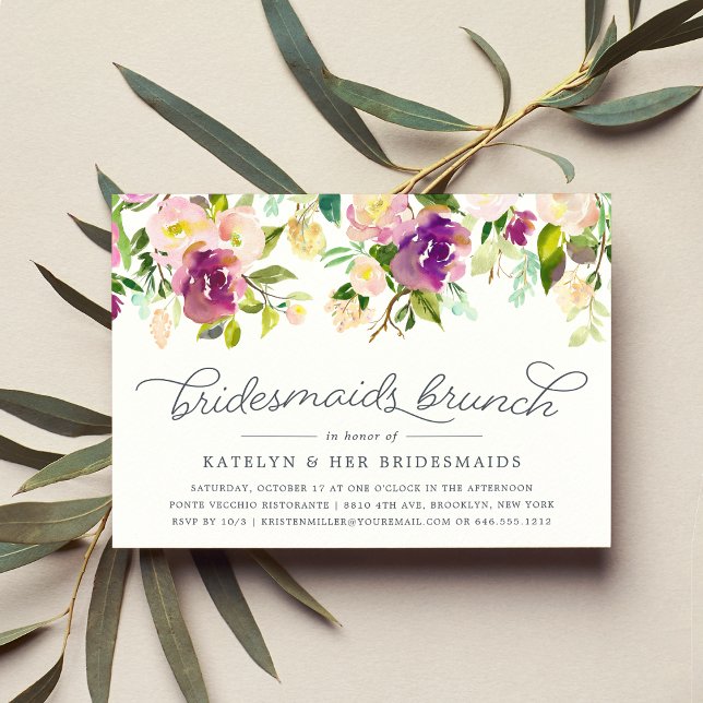 Vibrant Bloom Bridesmaids Brunch Invitation (Creator Uploaded)