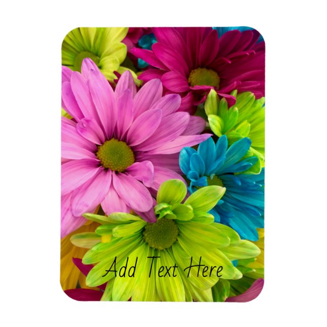 Vibrant Bloom – Colourful Floral Art Magnet (Vertical)