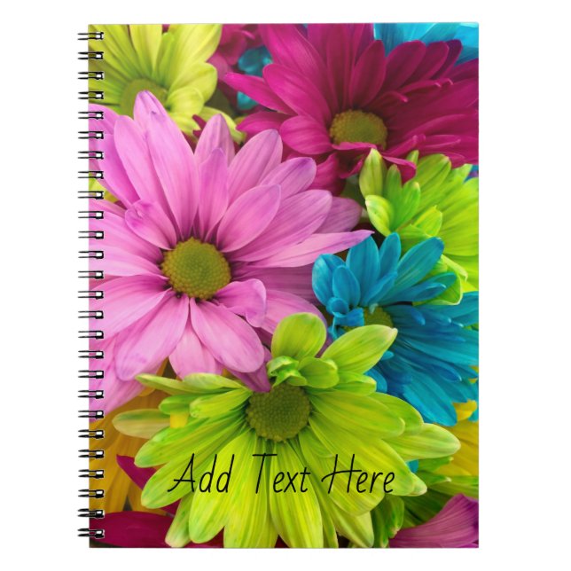 Vibrant Bloom – Colourful Floral Art Notebook (Front)