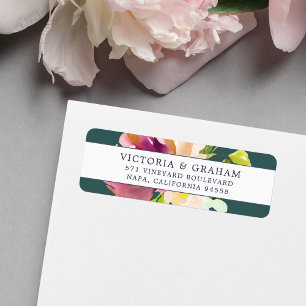 Vibrant Bloom   Floral Return Address