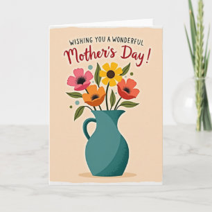 Vibrant Bloom Mothers Day Card
