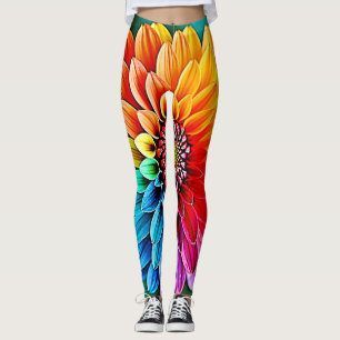 Vibrant Bloom of Hope and Joy Design Leggings