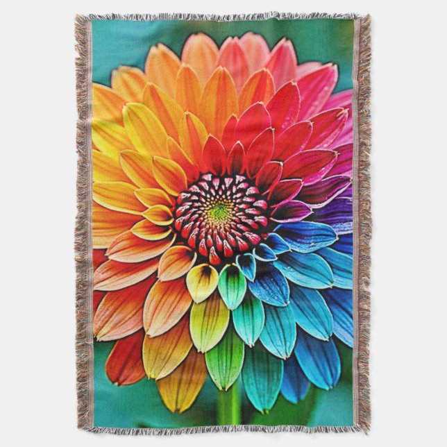 Vibrant Bloom of Hope and Joy Design Throw Blanket (Front Vertical)