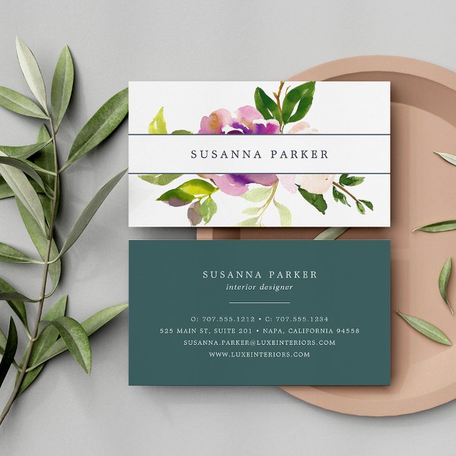Vibrant Bloom | Watercolor Floral Business Card (Creator Uploaded)
