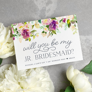 Vibrant Bloom   Will You Be My Jr. Bridesmaid Card