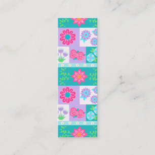 Vibrant Blooming Flowers Design Calling Card