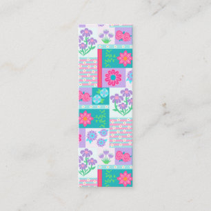 Vibrant Blooming Flowers Design Calling Card