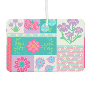 Vibrant Blooming Flowers Design Car Air Freshener