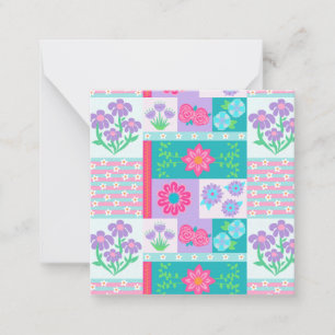 Vibrant Blooming Flowers Design Card