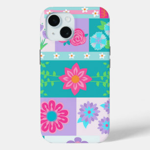 Vibrant Blooming Flowers Design iPhone 15 Case
