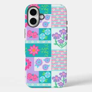 Vibrant Blooming Flowers Design iPhone 16 Plus Case