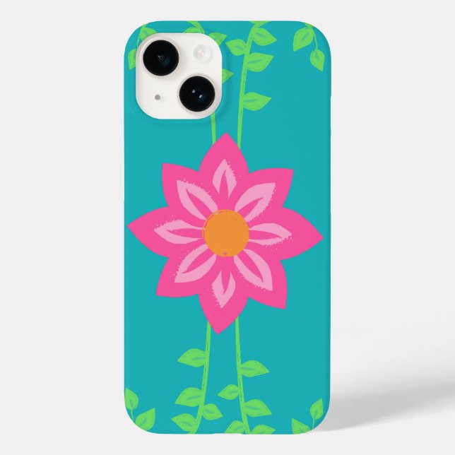 Vibrant Blooming Flowers Design Case-Mate iPhone Case (Back)