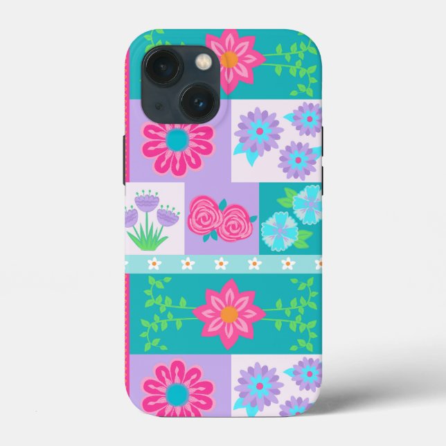 Vibrant Blooming Flowers Design Case-Mate iPhone Case (Back)