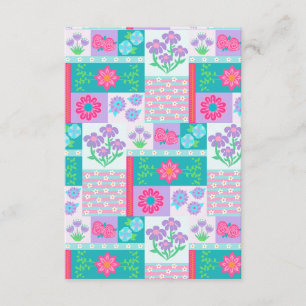 Vibrant Blooming Flowers Design Enclosure Card