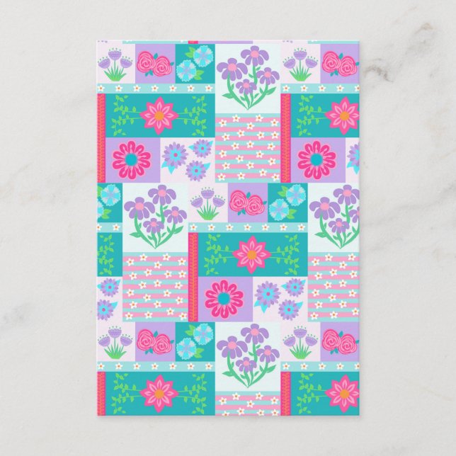 Vibrant Blooming Flowers Design Enclosure Card (Front)