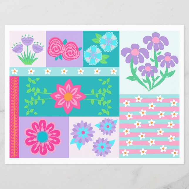Vibrant Blooming Flowers Design Flyer (Front)