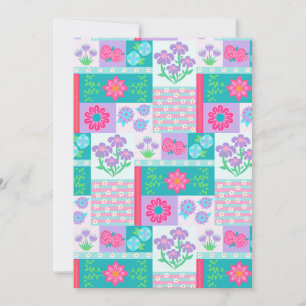 Vibrant Blooming Flowers Design Invitation