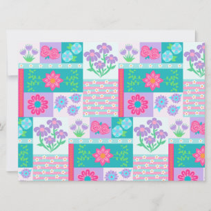 Vibrant Blooming Flowers Design Invitation